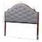 Baxton Studio Premala Classic and Traditional Grey Fabric and Walnut Brown Finished Wood King Size Headboard 237-12651-ZORO - alternate 5